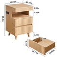 thumbnail image 5 of S-HOME Bedside Table with Gun Drawer and Charging Station, 2 Drawers and Open Shelf, Functional Nightstand for Bedroom, 5 of 12