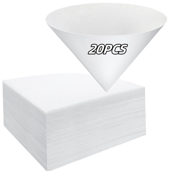 20 Pcs Fryer Cooking Oil Filters MODANU 9.05" Filter Cones Cooking Oil Clean Filtering Deep Fryer, White