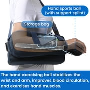 VELPEAU Arm Sling with Abduction Pillow for Men and Women, Shoulder Immobilizer for Rotator Cuff, Sublexion, Surgery, Dislocated, Broken Arm, Includes Stress Ball (Small)