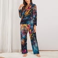 thumbnail image 2 of Sikiie Vibrant Rooster Painting Pajamas for Women Set, Womens Pajama Sets, Lounge Sets for Women, 2pjs for Women-Large, 2 of 7