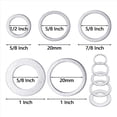 thumbnail image 3 of 40 Pcs Saw Blade Bushing Set Saw Blade Adapter Ring Saw Blade Spacer,for Saw Blade, Marble Blade Inner Hole Conversion,,2set x Saw blades adapter rings,Silver, 3 of 6