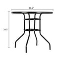 thumbnail image 5 of SalonMore Glass Surface Steel Frame Durable Round Dining Table, 5 of 8