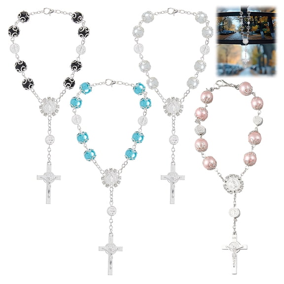 4Pcs 4 Colors Car Rosary
