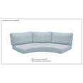 thumbnail image 1 of Covers for Low-Back Curved Armless Sofa Cushions 6" thick, 1 of 1