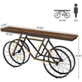 thumbnail image 2 of Tribesigns 70.9-Inch Extra Long Console Table, Narrow Sofa Table with Bicycle Metal Base, Modern Industrial Entryway Table Behind Couch Table for Living Room, Hallway, Entrance, Foyer, Rustic Brown, 2 of 8
