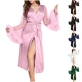 thumbnail image 4 of Valentine's Day Clearance Sale!YANHAIGONG Women Feather Lace Sleeve Robe, Plus Size Women Robes Clearance Mesh Patchwork Sexy Lace Lingerie Robe,Sexy Robes for Women Christmas, 4 of 4