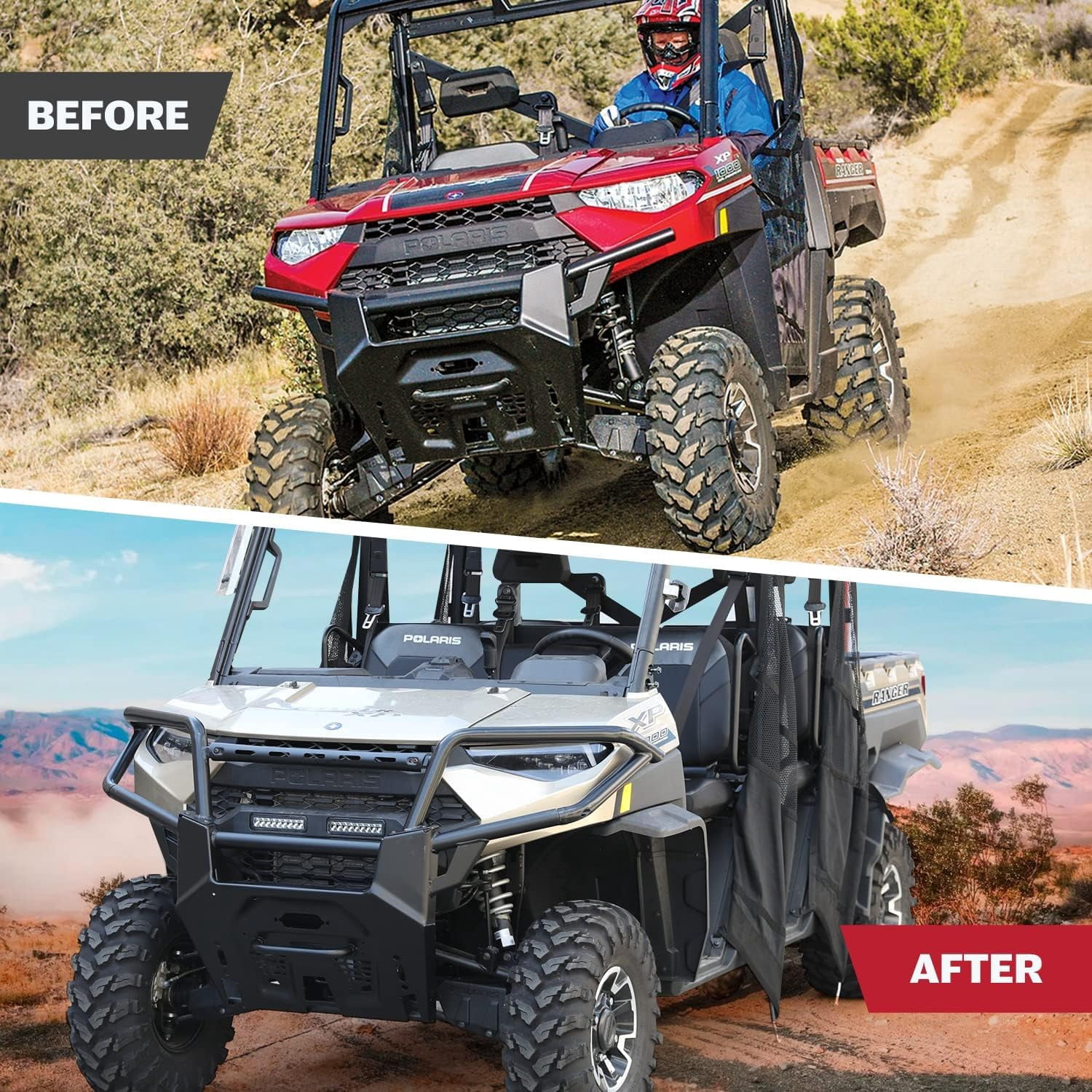 A & UTV PRO Front Bumper for 2018-2023 2024 Polaris Ranger XP 1000 / Crew XP 1000 / Ranger 1000 / Ranger 1000 XP Accessories, Replace OEM #2882531