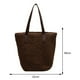 thumbnail image 5 of Bolso de mano para mujer, bolso bohemio para axila de paja, bolsos de compras tejidos grandes (café), 5 of 8
