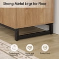 thumbnail image 5 of WAMPAT 4-Piece Modern 72" Tall Library Bookcases with 12 Drawers & Open Shelves, Wood Freestanding Bookshelves with Storage Cabinet & Metal Base for Home Office & Living Room, Oak, 5 of 6
