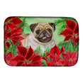 thumbnail image 1 of Carolines Treasures CK1365DDM Fawn Pug Poinsettas Dish Drying Mat, 1 of 4