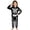 00-Black11337, variant on WOYY Girls Halloween Pajama Set Skeleton Print Long Sleeve Top Pants Kids PJs, Sizes 2-10