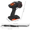 thumbnail image 2 of Hobby Fans RC Radio System 4CH 2.4G RC Transmitter with Receiver and Lanyard Anti-Jamming Remote Controller for RC Car Crawler Boat, Blue, 2 of 5