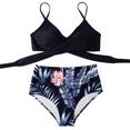 thumbnail image 1 of Traje de baño de dos piezas para mujer, sexy, de pecho alto, con contraste, camisola dividida Fridja  nalpqowj50595, 1 of 3