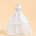 thumbnail image 5 of ATOGUTA 8-12 Years Flower Girl Dresses Tulle Princess Dress Junior Bridesmaids Pageant Formal Ball Gown White, 5 of 6