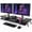 Black, variant on Fenge Dual Monitor Stand Riser for 2 Monitors, 42.5 Inch Desk Shelf with Storage Organizer