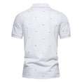 thumbnail image 4 of Sngxgn Shirts for Men - Short Sleeve Casual Polo Shirt(White,XL), 4 of 8