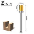 thumbnail image 2 of 1PC Woodworking Bearing Trimmer 6mm Handle Alloy Straight Edge Milling Cutter Computer Engraving Machine Slotting Tool, 2 of 7
