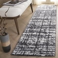 thumbnail image 2 of SAFAVIEH Rumi Selma Distressed Polyester Shag Runner Rug, Charcoal/Ivory, 2'2" x 8', 2 of 7