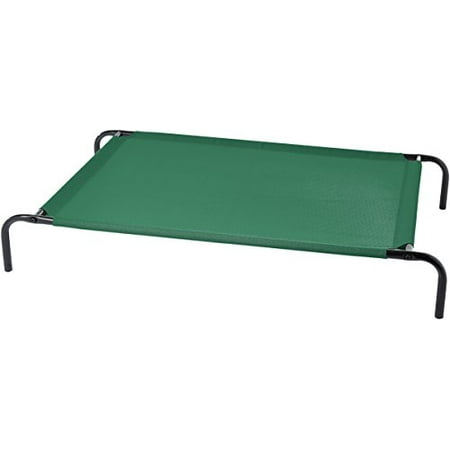 Basics Cooling Elevated Pet Bed, Large (51 x 31 x 8 Inches), Green