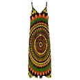 thumbnail image 6 of Rasta Tie Dye Time Warp Sleeveless Suspender Dress Summer Fashion Casual Long Dress, 6 of 9