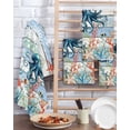 thumbnail image 2 of Octopus Coastal Kitchen Dish Towels for Drying Dishes Set of 4, Summer Beach Ocean Coral Wooden Waffle Weave Microfiber Terry Hand Tea Bathroom Towels Quick Dry & Absorbent Towel 15.7x23.6, 2 of 7
