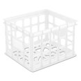 thumbnail image 3 of Sterilite Storage Crate, Stackable Plastic Bin Open Basket with Handles, 18 Pack, 3 of 6