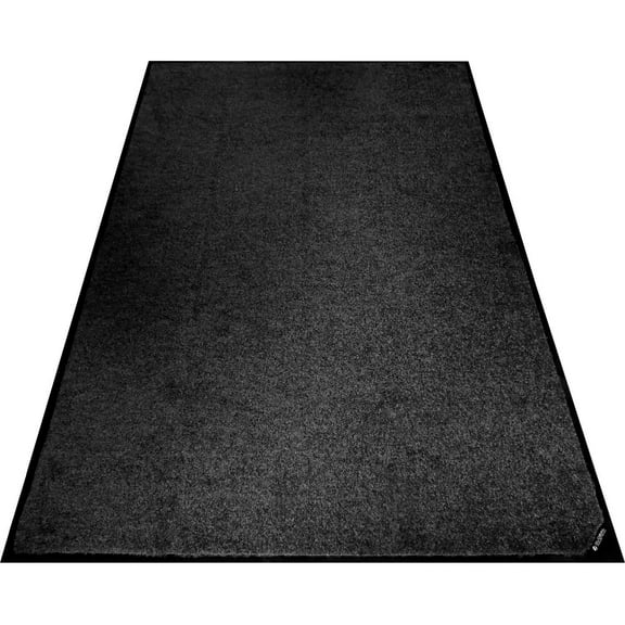 Global Industrial Plush Entrance Mat 3/8" Thick 4'Wx6'L Charcoal Black