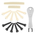 thumbnail image 1 of Guitar String Peg Set With Nut, Easy To Change Bridge Pin Kit With Puller Lightweight And Portable  For Most Acoustic Guitars, 1 of 8