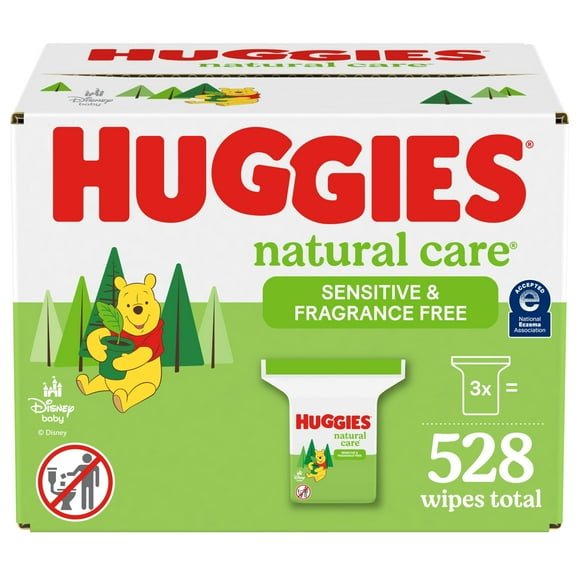 Toallitas para bebés Huggies Natural Care Sensitive 99% de agua 528 unidades