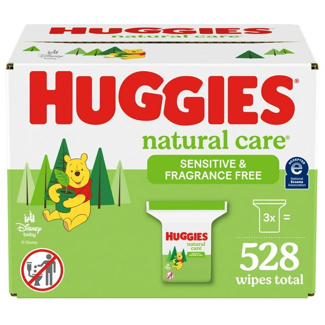 Toallitas para bebés Huggies Natural Care Sensitive 99% de agua 528 unidades