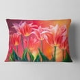 thumbnail image 2 of Designart Tulips in Red Shade - Floral Throw Pillow - 12x20, 2 of 5
