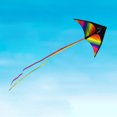 thumbnail image 1 of Cometa Triangular Grande Cometa triangular grande con cola de 2x3m, mejora la coordinación, bonita cometa arcoíris, regalo para niños Sywqhk libre de BPA, 1 of 8