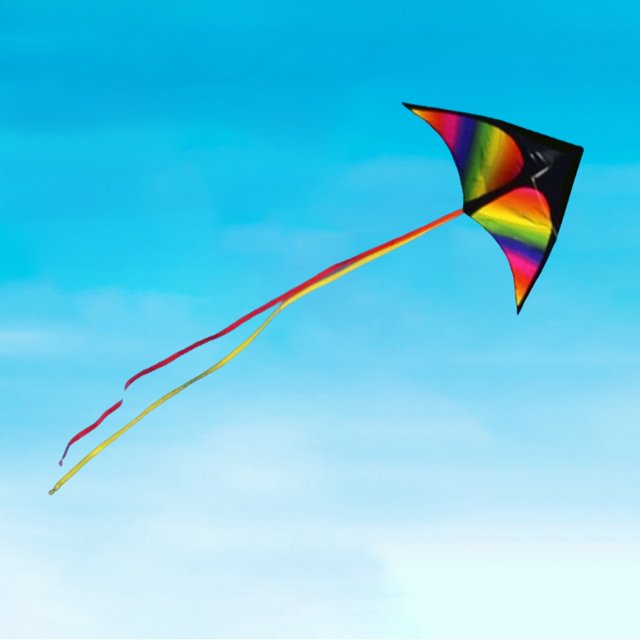 Cometa Triangular Grande Cometa triangular grande con cola de 2x3m, mejora la coordinación, bonita cometa arcoíris, regalo para niños Sywqhk libre de BPA