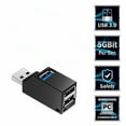 thumbnail image 1 of 3 Port USB Hub High Speed Splitter Plug and Play(2 PACK), 1 of 9