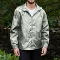 thumbnail image 6 of Iugvhana Windbreaker Jackets Mens Lightweight Full Zipper Hooded Jacket Casual Long Sleeve Outdoors Hiking Fishing Outwear Coat Gray XXL, 6 of 6