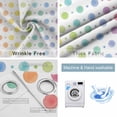 thumbnail image 4 of Colorful Polka Dot Blackout Curtains for Bedroom/Living Room, Thermal Insulated Kitchen Curtains, Cartoon Watercolor Geometric Grommet Darkening Window Treatment Drapes 42"x84"x2, 4 of 8