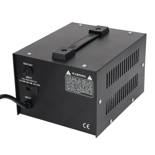 Convertidor De Voltaje, Enchufe De La UE 110V 220V 500W Transformador De Voltaje 2 Enchufe Universal Fácil De Operar Para Uso Comercial Doméstico