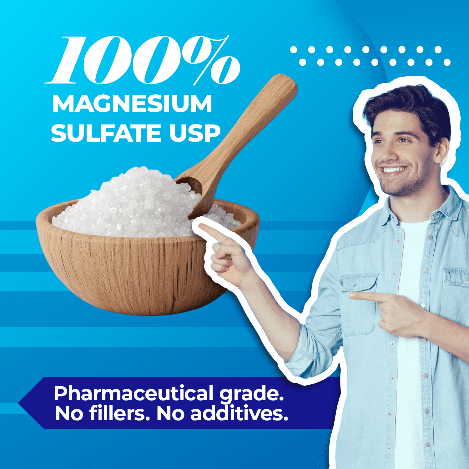 SAL INGLESA Epsom Salt Laxative for Constipation and Muscle Relief, Magnesium Powder, 2.82 oz, 1 pack