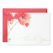 American Greetings Thank You Stationery, Red Daisy (10-Count)