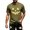 Khaki, variant on Mens Halloween Jack O'Lantern Pumpkin Face Print Crew Neck Short Sleeve T-Shirt, Soft Casual Holiday Graphic Tee for Halloween Party Daily Outdoor Wear(Red,S)