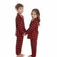 thumbnail image 6 of Generic Winter Holiday Outfits Toddler Boys Girls Set Autumn/Winter Red Plaid Christmas Home Suit 2 Piece Party Halloween Indoor/Outdoor Casual Soft Comfortable Clothing(3-4 Years,Red), 6 of 8