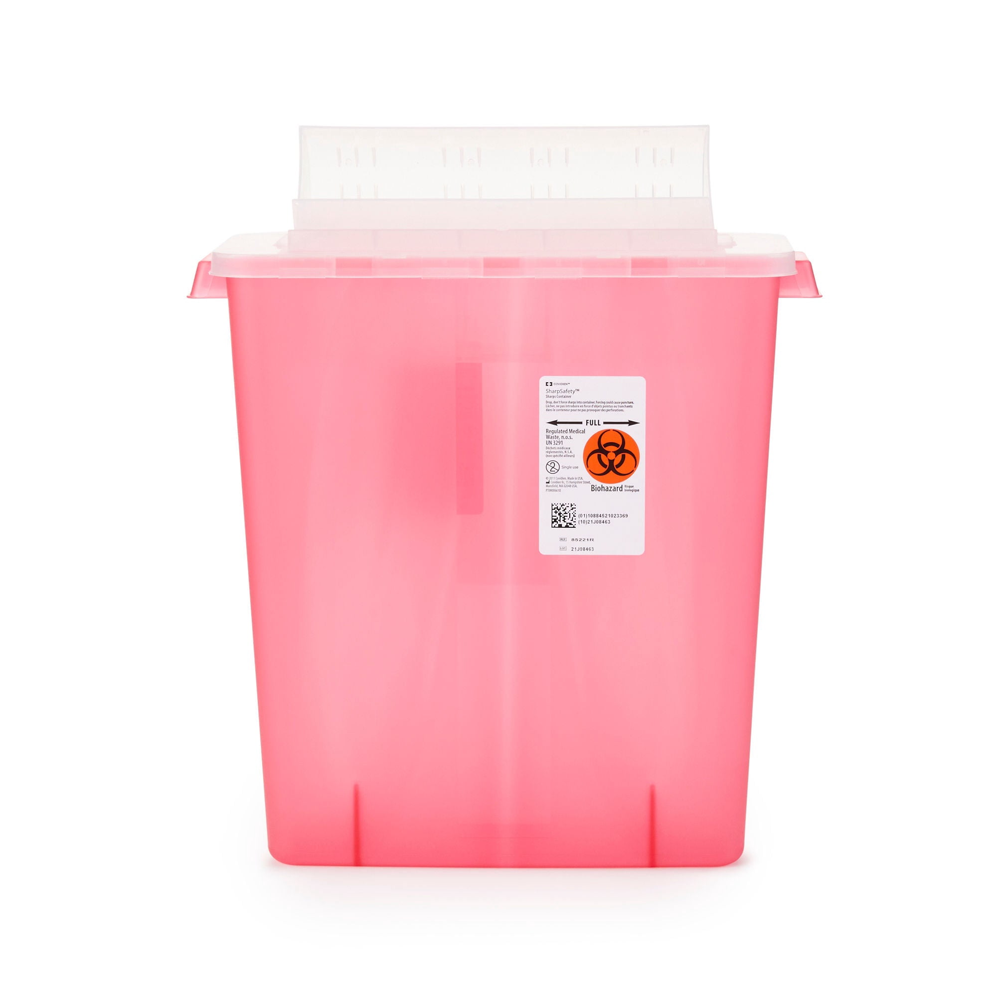In-Room Sharps Container 3 gal. Horizontal Entry