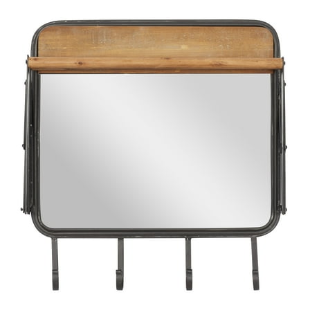 DecMode Indoor Brown Metal Industrial Wall Hook