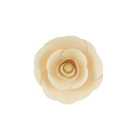 Mexican Paper Flower Bouquet Mega Crafts - 8'' Handmade Paper Flower in Ivory | For Home Décor, Wedding Bouquets & Receptions, Event Flower Planning, Table Centerpieces, Backdrop Wall Decoration, Garlands & Parties ()