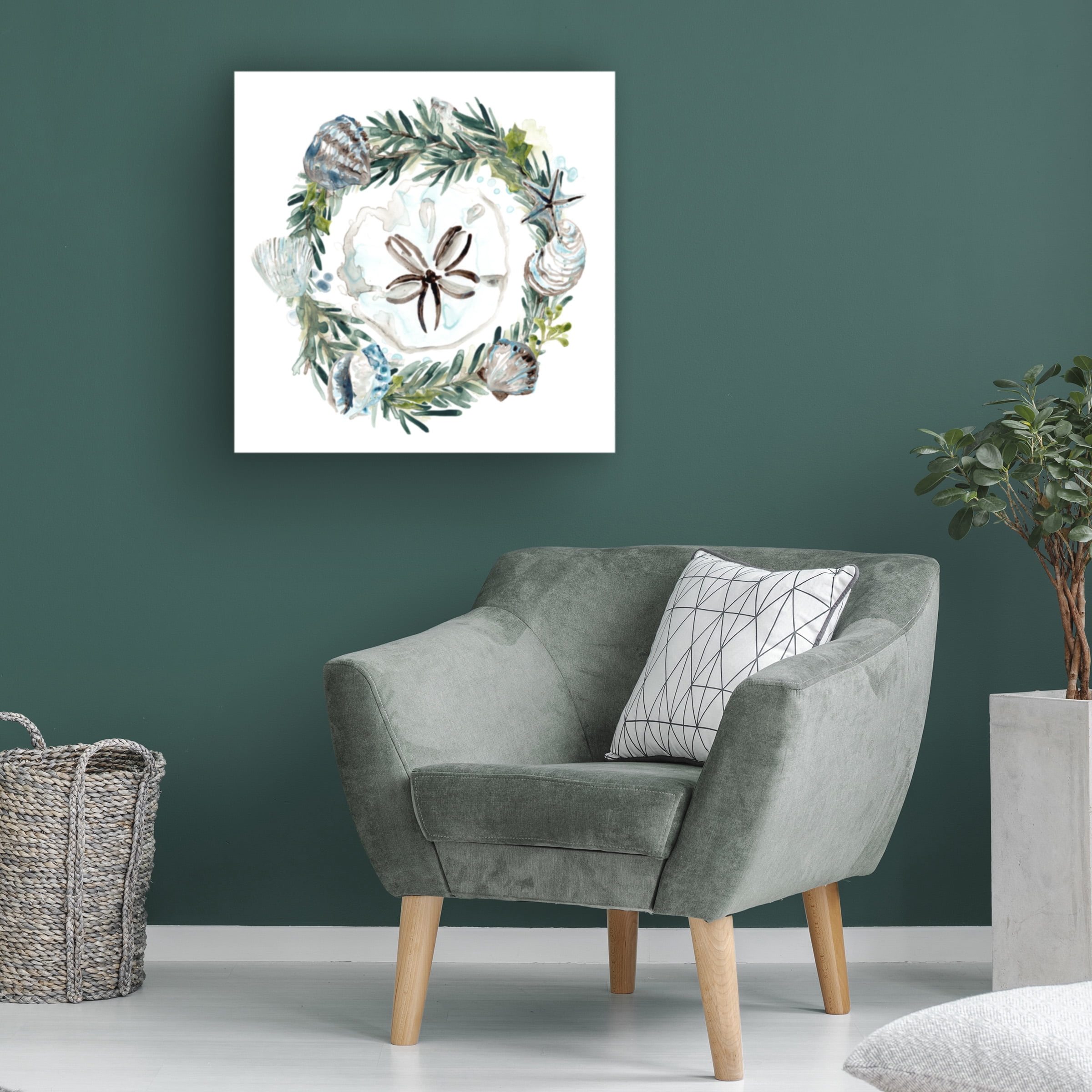June Erica Vess 'Coastal Christmas Shell II' Canvas Art