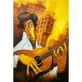 thumbnail image 2 of Justin Bua "El Guitarista" Custom FRAMED African American Art Generic, 2 of 4
