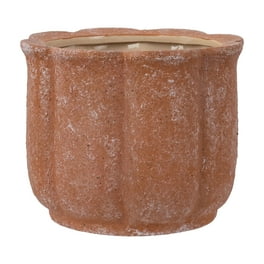 Better Homes & Gardens 8.2" x 8.2" x 8" Round Red Terracotta Terry Plant  Planter - Walmart.com