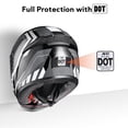 thumbnail image 3 of AHR RUN-F3 Full Face Motorcycle Helmet DOT Approve Lightweight Street Bike Touring Racing L, 3 of 12