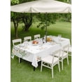 thumbnail image 4 of Outdoor Tablecloth with Umbrella Hole for Patio/Picnic/Party/Camping, Green Eucalyptus Leaves Waterproof Table Cloth Rectangle Table Cover Washable, Spring Floral Weeping Farmhouse (60"x 102"), 4 of 8