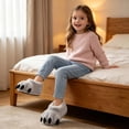 thumbnail image 4 of Kids Claw Slippers Winter Solid Color Thickened Fleece Indoor, 4 of 7